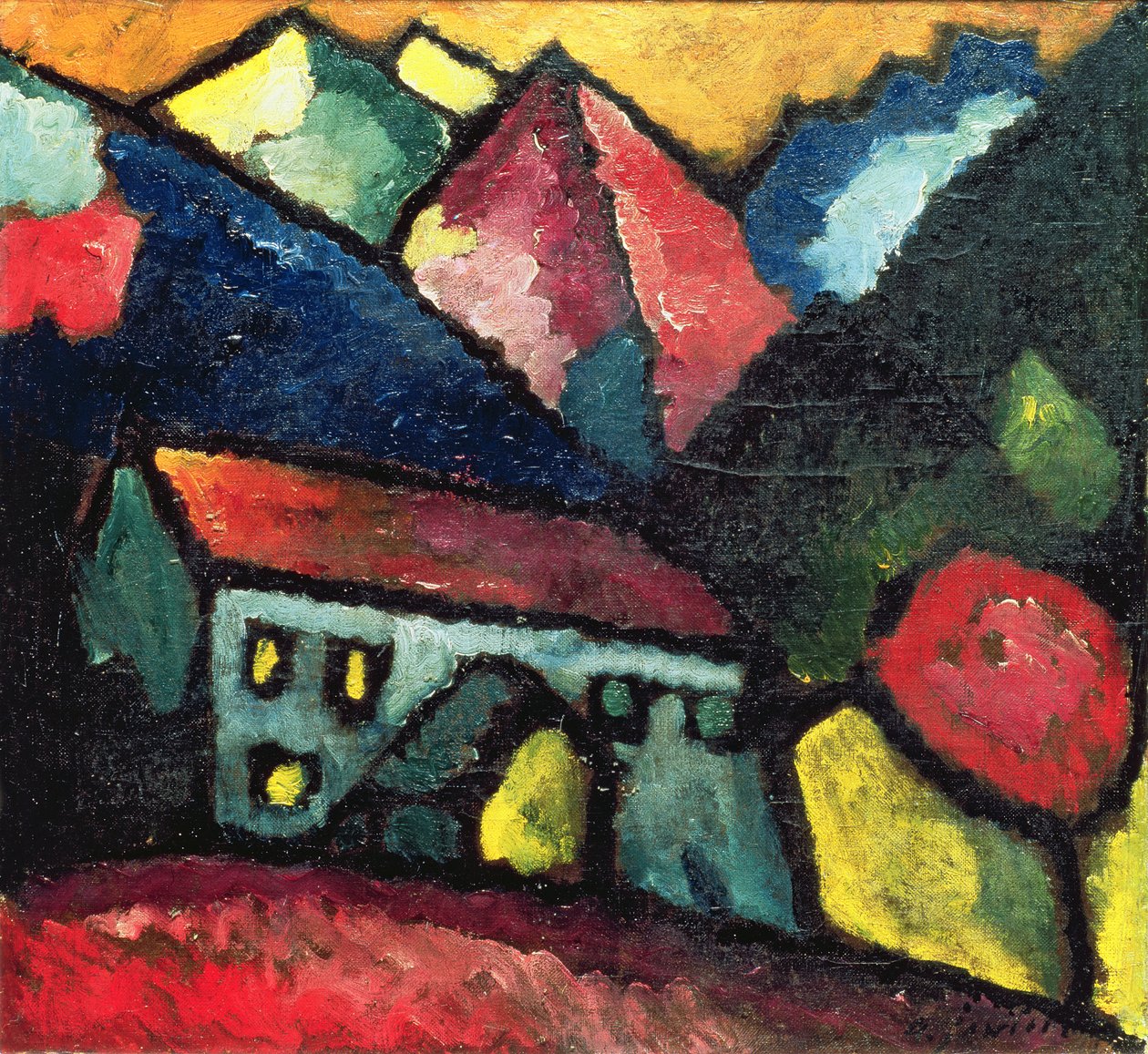 Dom w górach, ok. 1912 autorstwa Alexej von Jawlensky