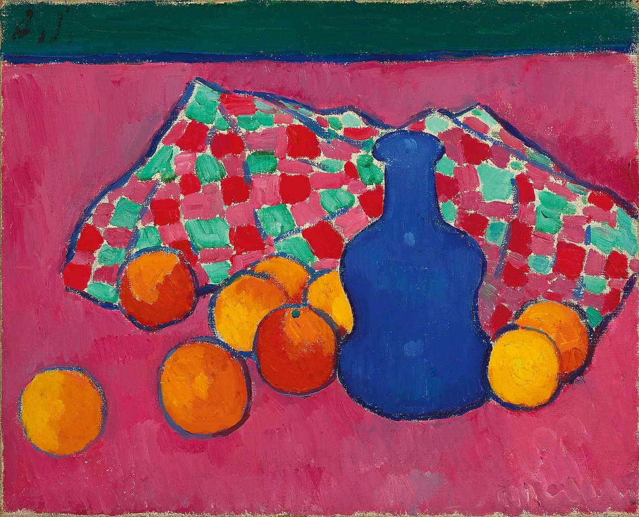 Niebieski wazon z pomarańczami, 1907 autorstwa Alexej von Jawlensky