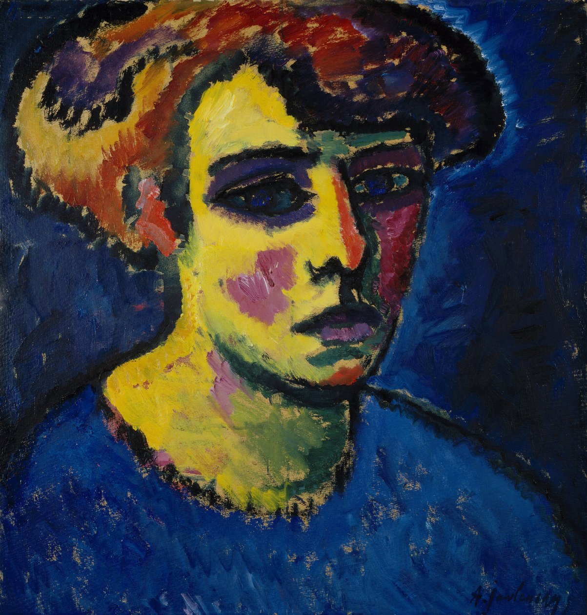 Głowa kobiety, 1911 autorstwa Alexej von Jawlensky