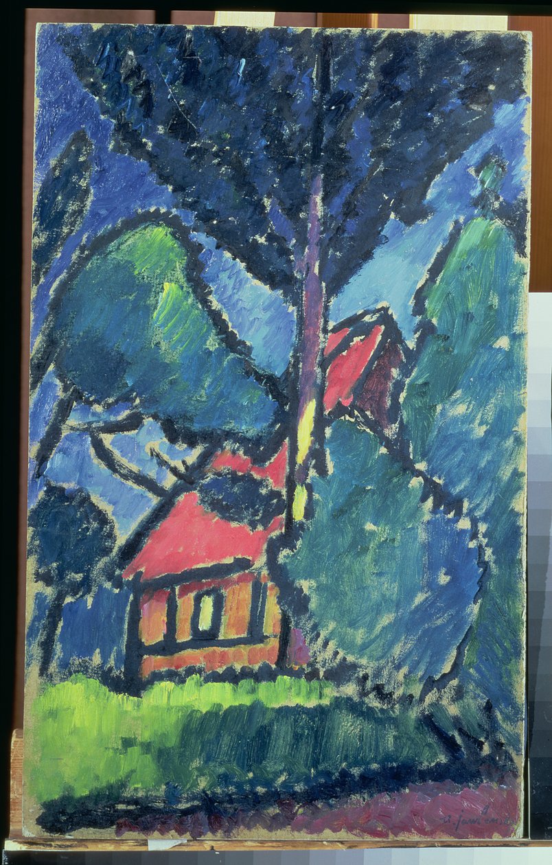 Pejzaż, ok. 1910 (olej na tekturze) autorstwa Alexej von Jawlensky