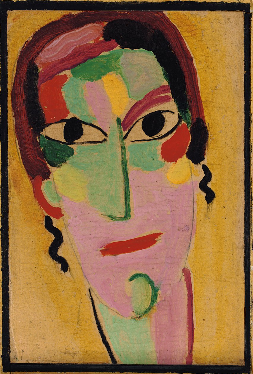 Mistyczna Głowa: Całkowicie przebudzona, c. 1917 autorstwa Alexej von Jawlensky