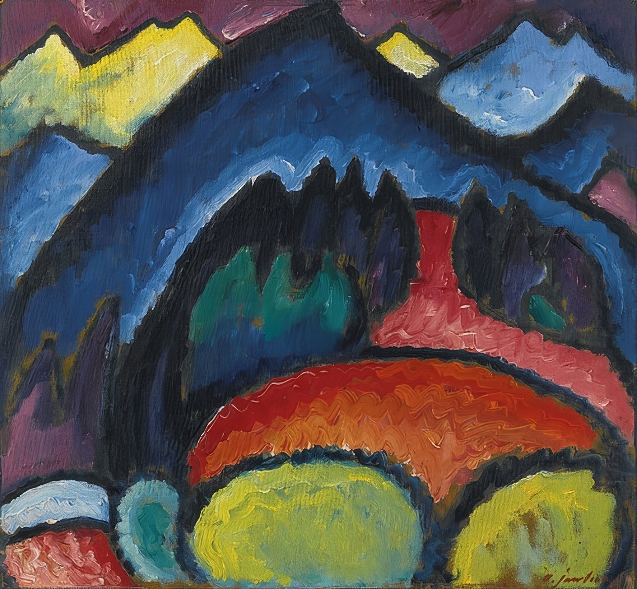 Oberstdorf - góry. 1912 autorstwa Alexej von Jawlensky