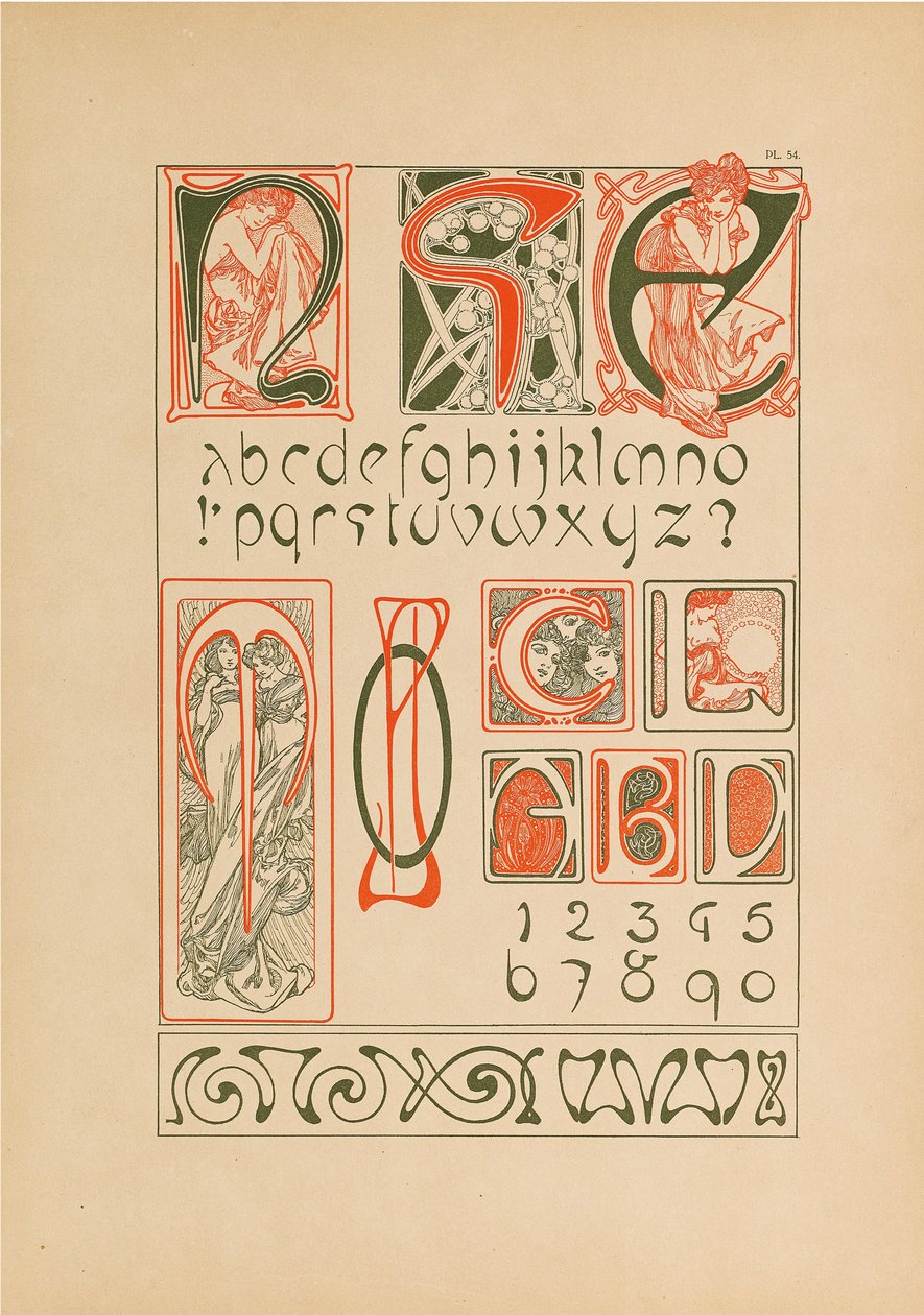 Dokumenty dekoracyjne, 1902. autorstwa Alfons Marie Mucha