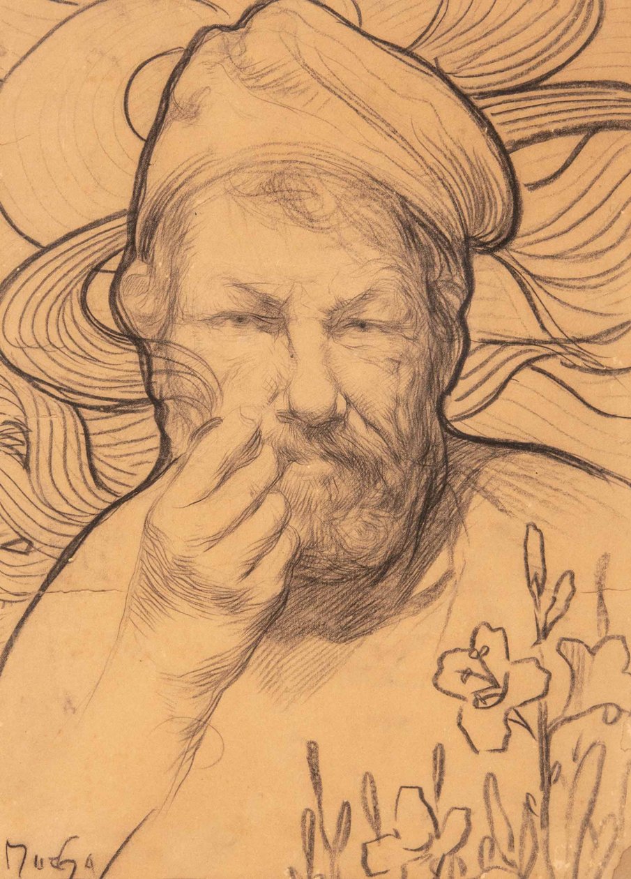 Autoportret, lata 1900-1910. autorstwa Alfons Marie Mucha