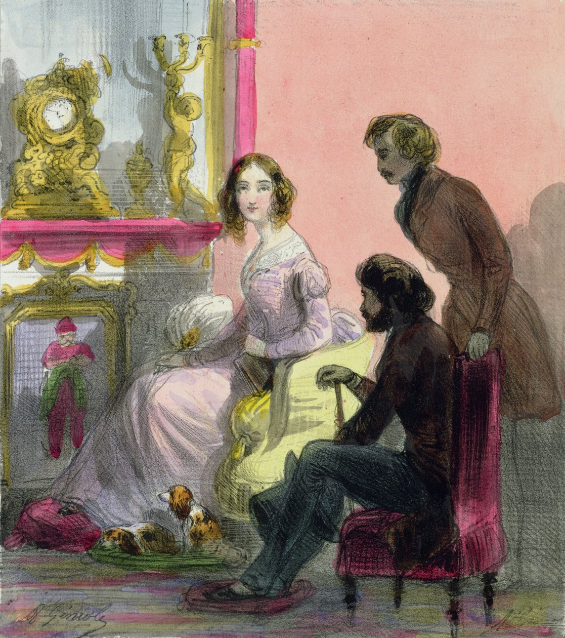 Księżna, tablica 13 z „Les Femmes de Paris”, 1841-42 autorstwa Alfred Andre Geniole