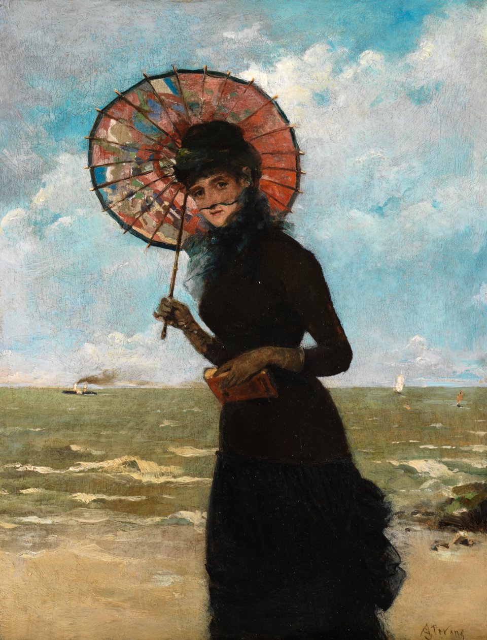 Promenada nad morzem autorstwa Alfred Emile Stevens