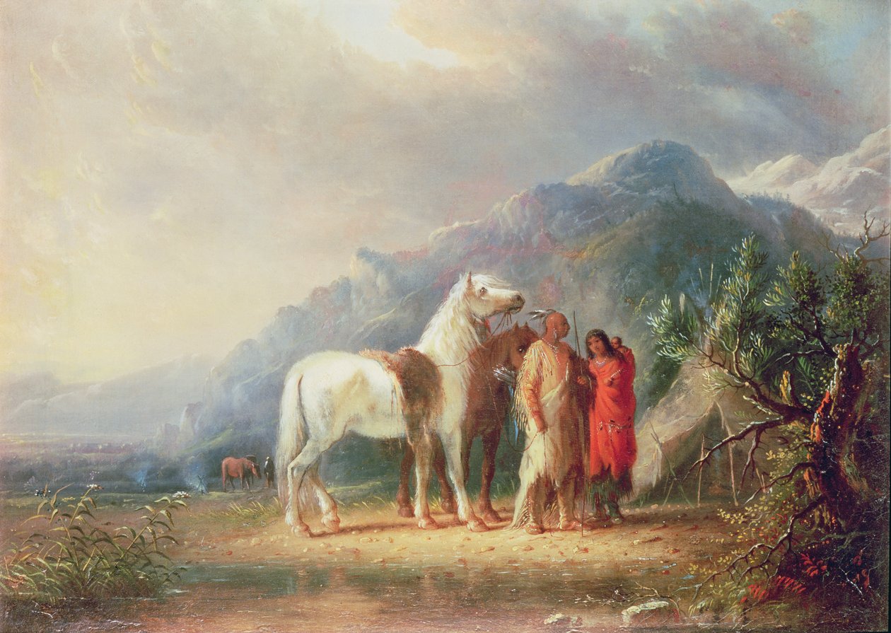 Sioux Camp Scene autorstwa Alfred Jacob Miller