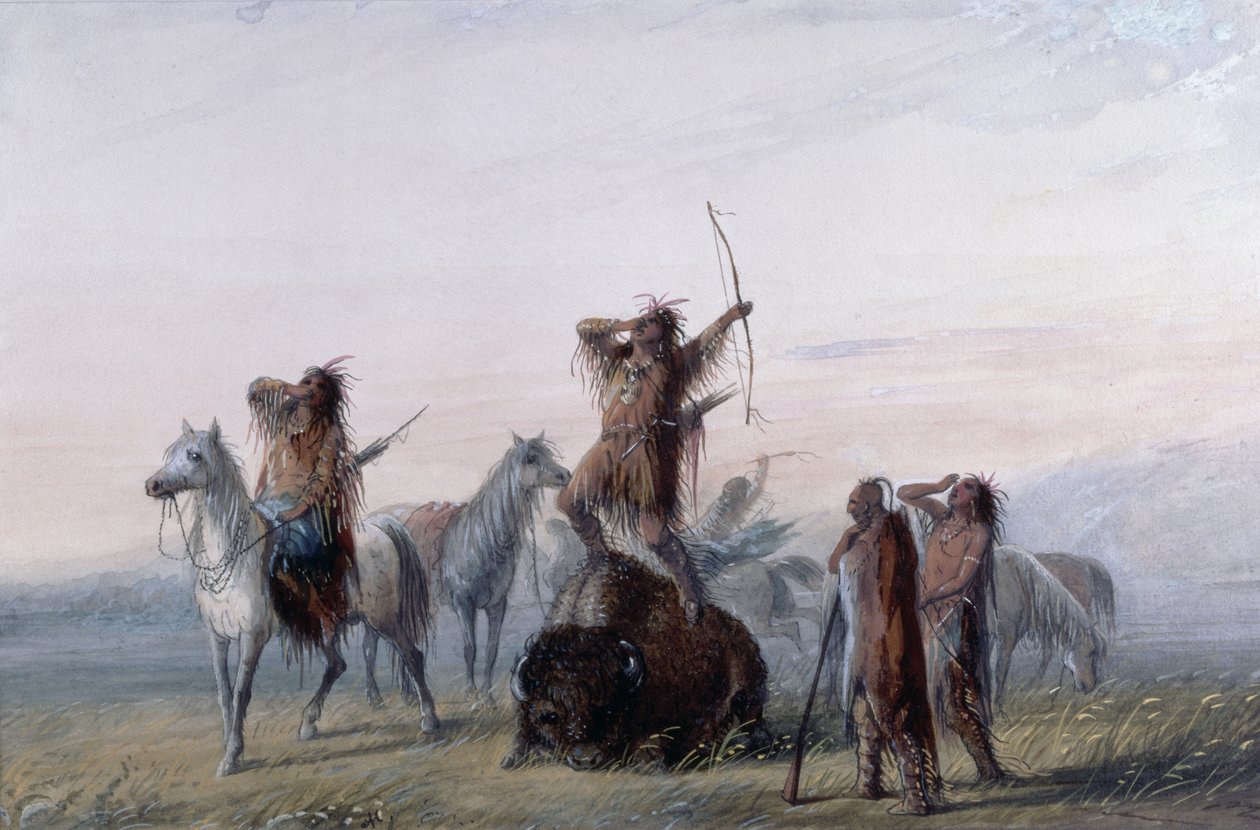 Krzyk triumfu, 1837 autorstwa Alfred Jacob Miller