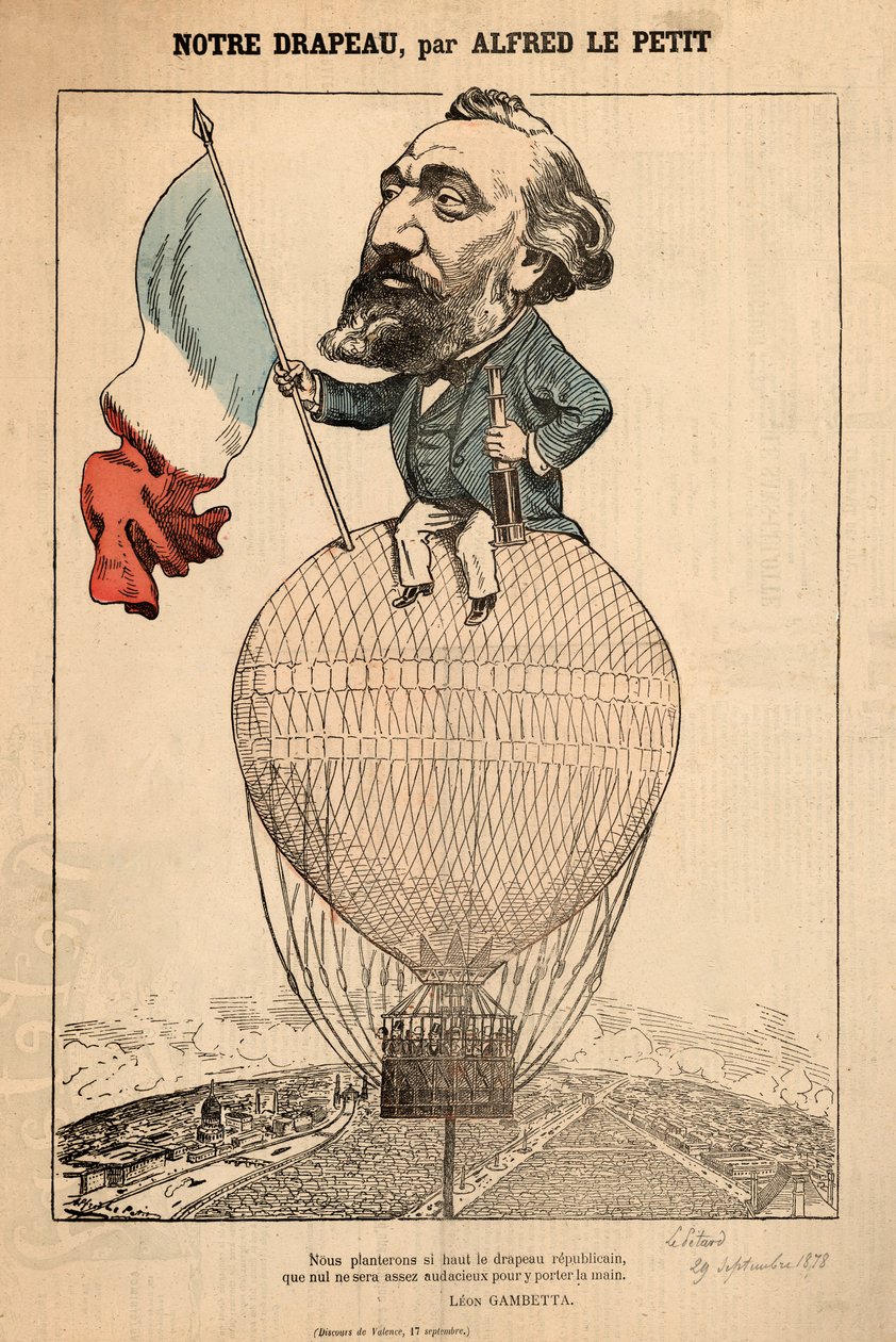 Notre Drapeau, z Le Petard, 29 września 1878 roku, autorstwa Alfred Le Petit