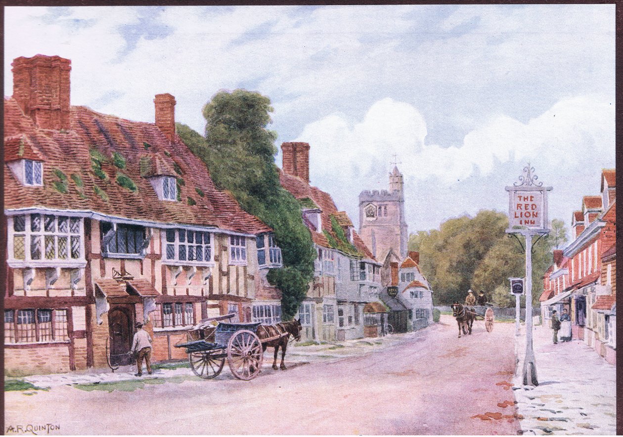 Biddenden, Kent, z The Cottages and the Village Life of Rural England opublikowane przez Dent & Sons Limited, 1912 autorstwa Alfred Robert Quinton
