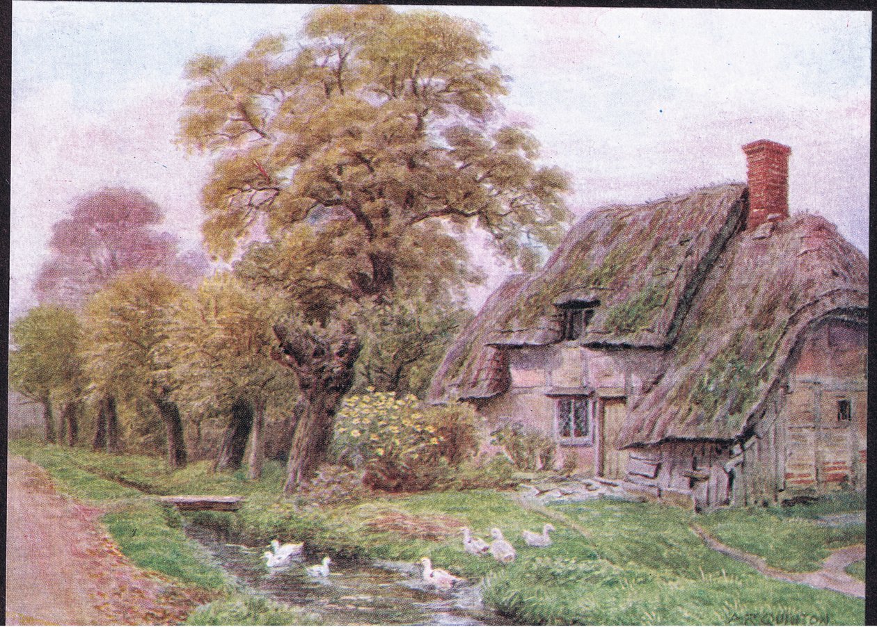 The Brook, Steventon, z The Cottages and the Village Life of Rural England wydanej przez Dent & Sons Limited, 1912 autorstwa Alfred Robert Quinton