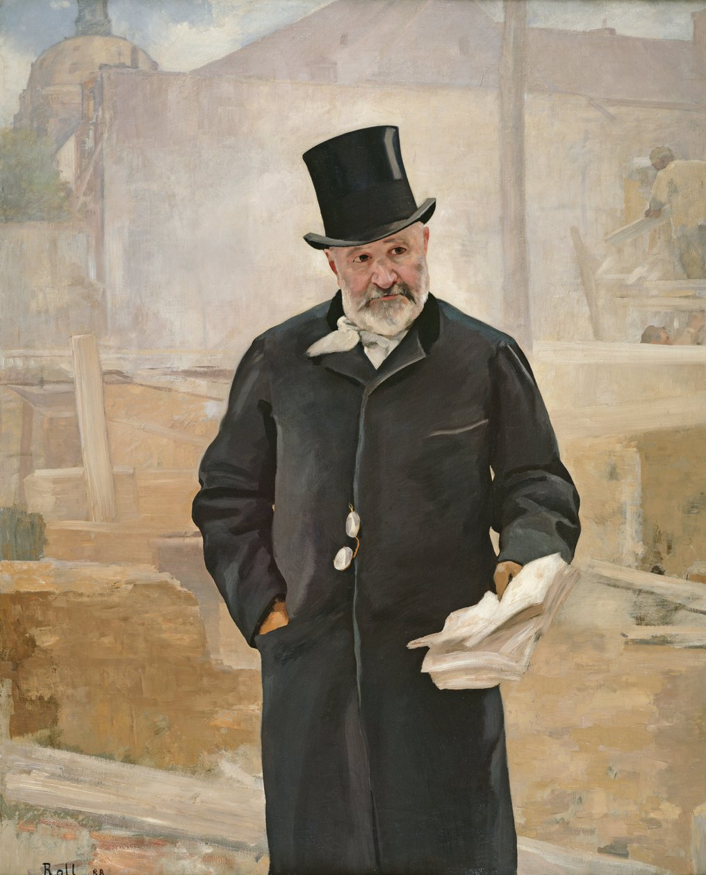Portret Jean Charles Adolphe Alphand (1817-91) 1888 autorstwa Alfred Roll