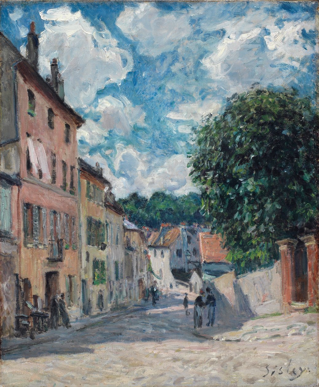 Ulica, prawdopodobnie w Port-Marly, 1876 r. autorstwa Alfred Sisley