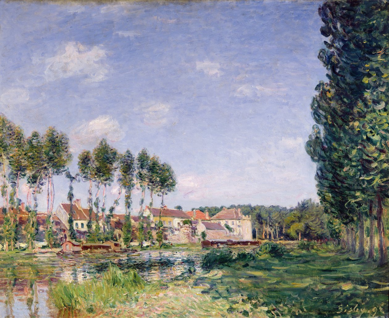 Brzegi rzeki Loing, Moret, 1892 autorstwa Alfred Sisley