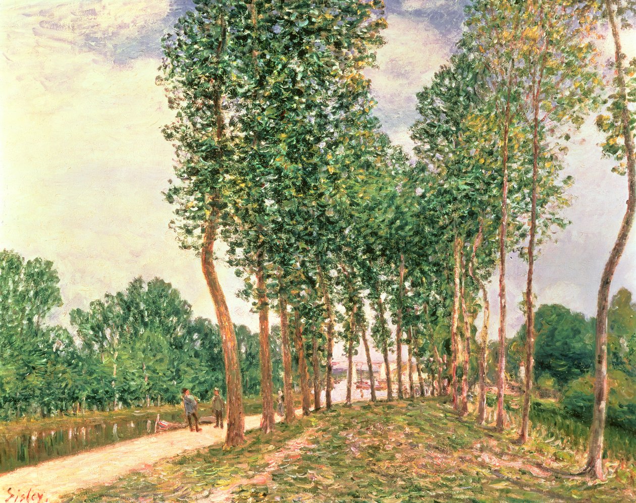 Brzegi rzeki Loing, niedaleko Moret autorstwa Alfred Sisley