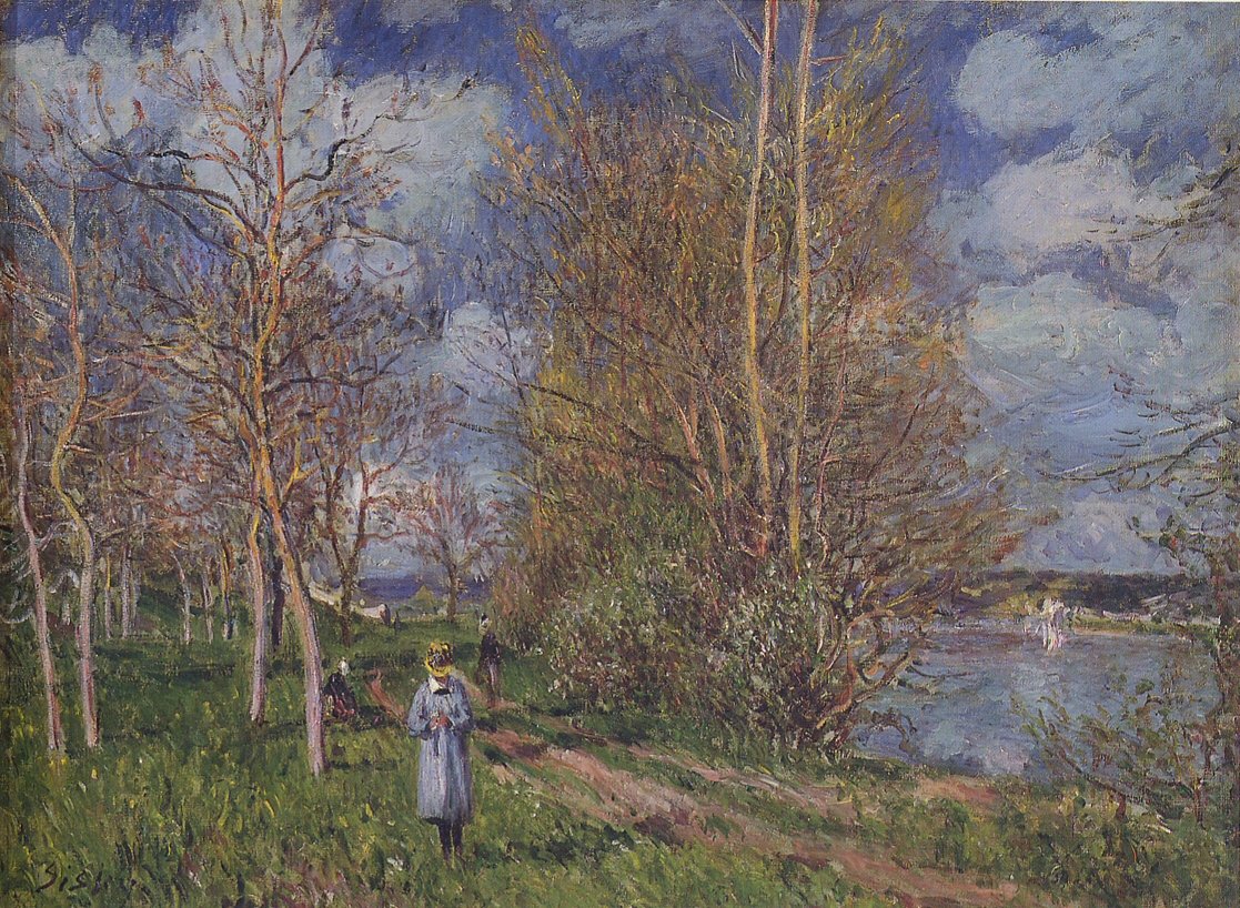 Małe łąki na wiosnę autorstwa Alfred Sisley
