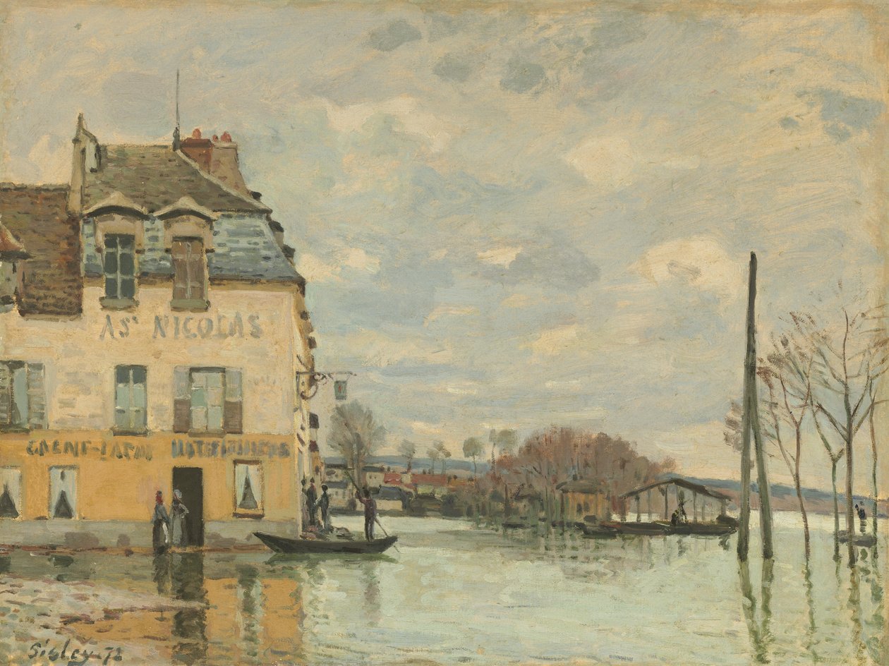 Powódź w Port-Marly, 1872 r. autorstwa Alfred Sisley