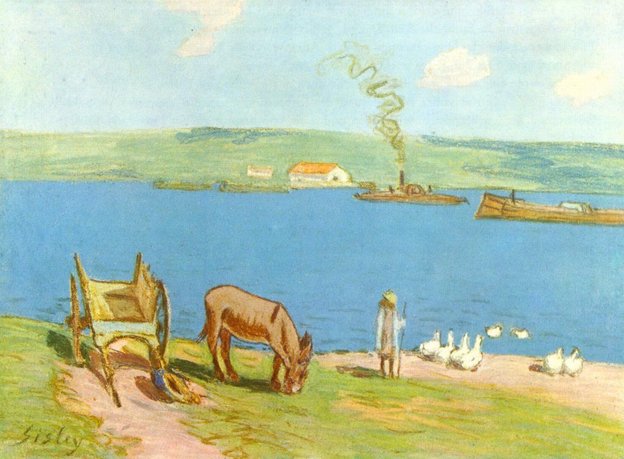 Brzeg rzeki autorstwa Alfred Sisley