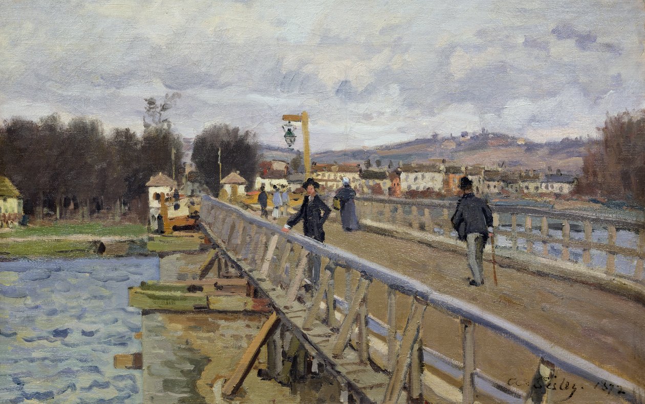 Kładka w Argenteuil, 1872 autorstwa Alfred Sisley
