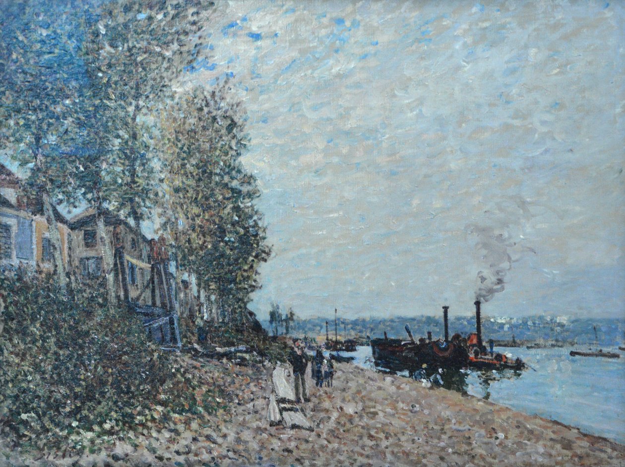 Holownik na Loing, Saint-Mammès autorstwa Alfred Sisley