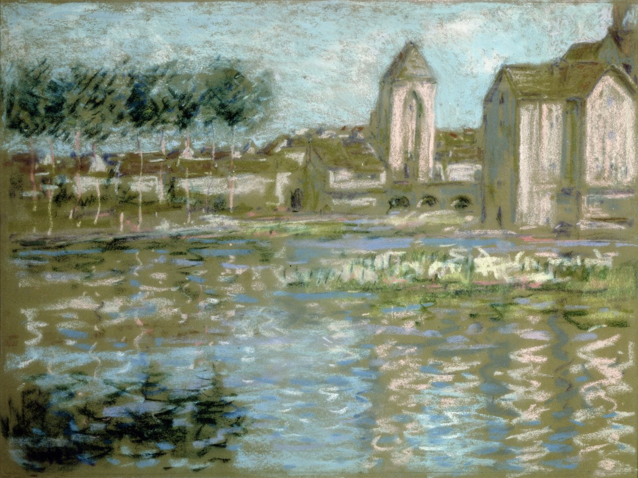 Moret-sur-Loing, ok.1890 (pastel) autorstwa Alfred Sisley