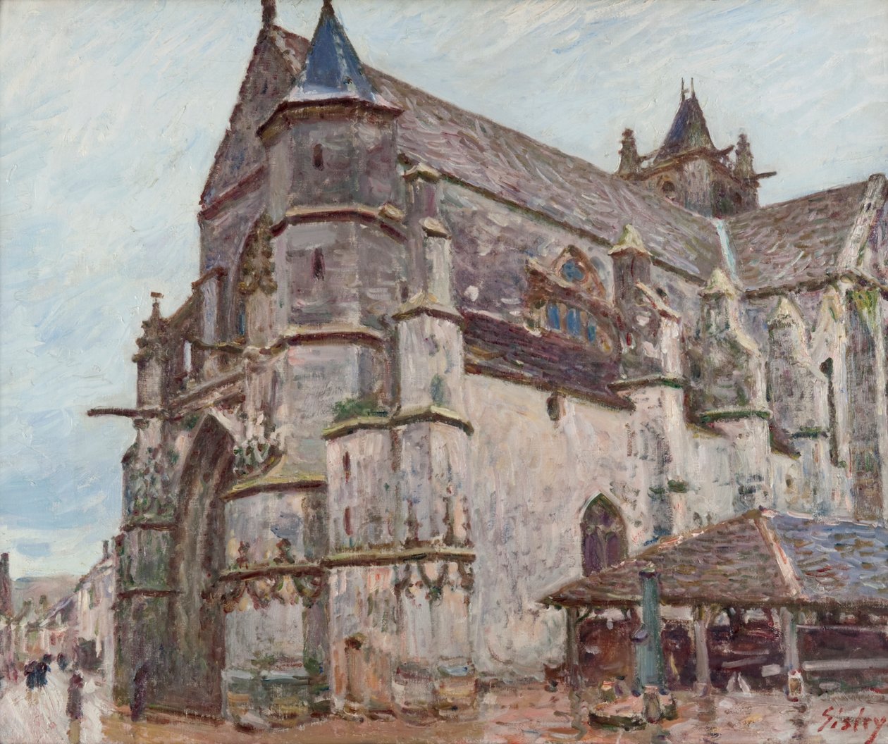 Matka Boża z Moret im Morgenregen autorstwa Alfred Sisley