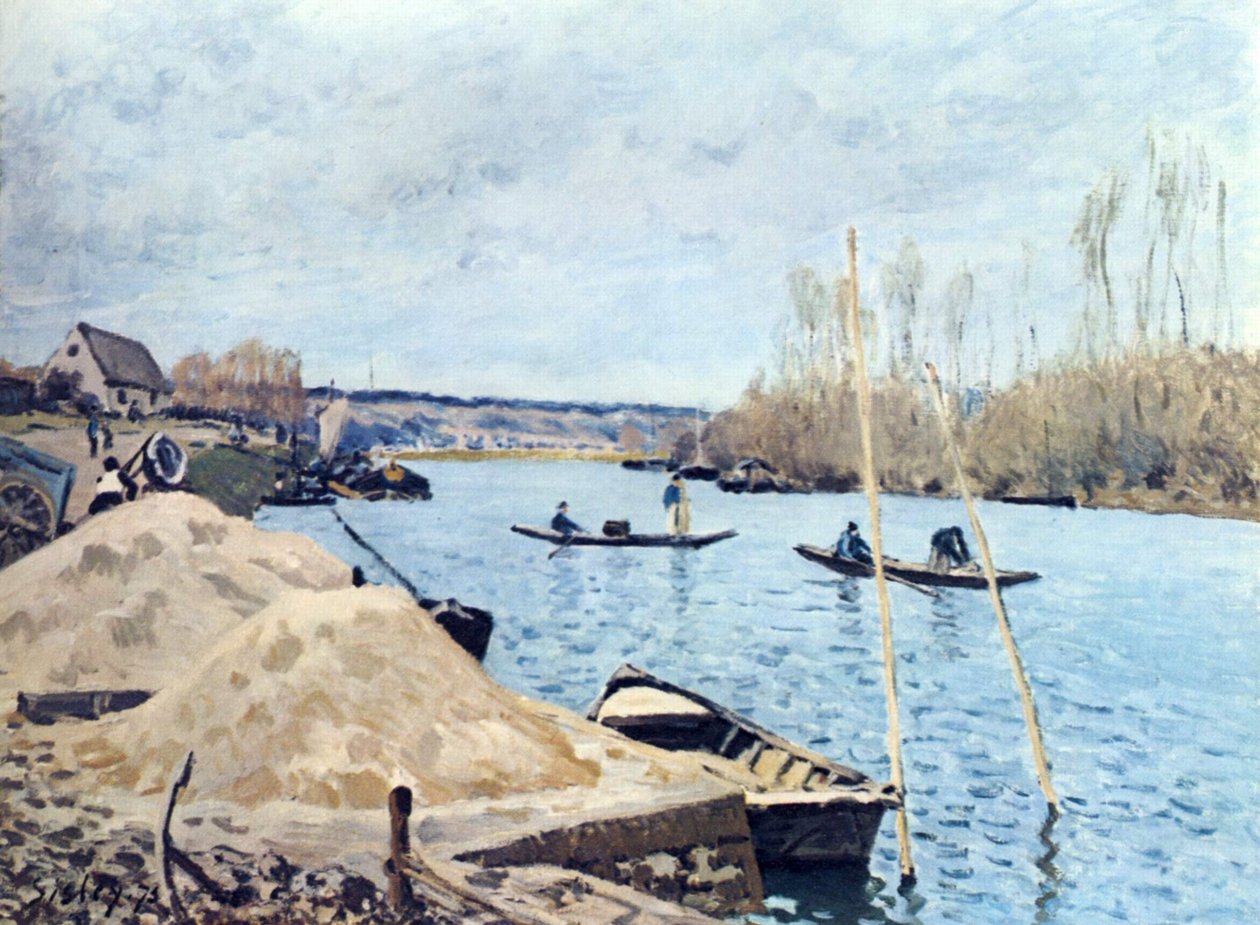 Jest w Port Marly autorstwa Alfred Sisley