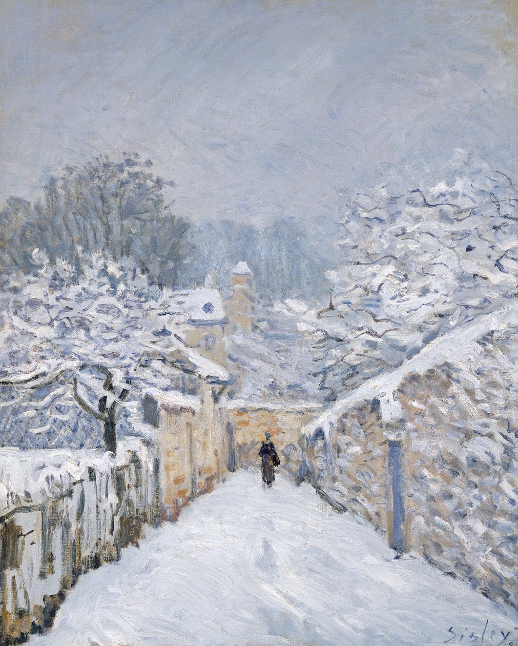 Śnieg w Louveciennes, 1878 r. autorstwa Alfred Sisley