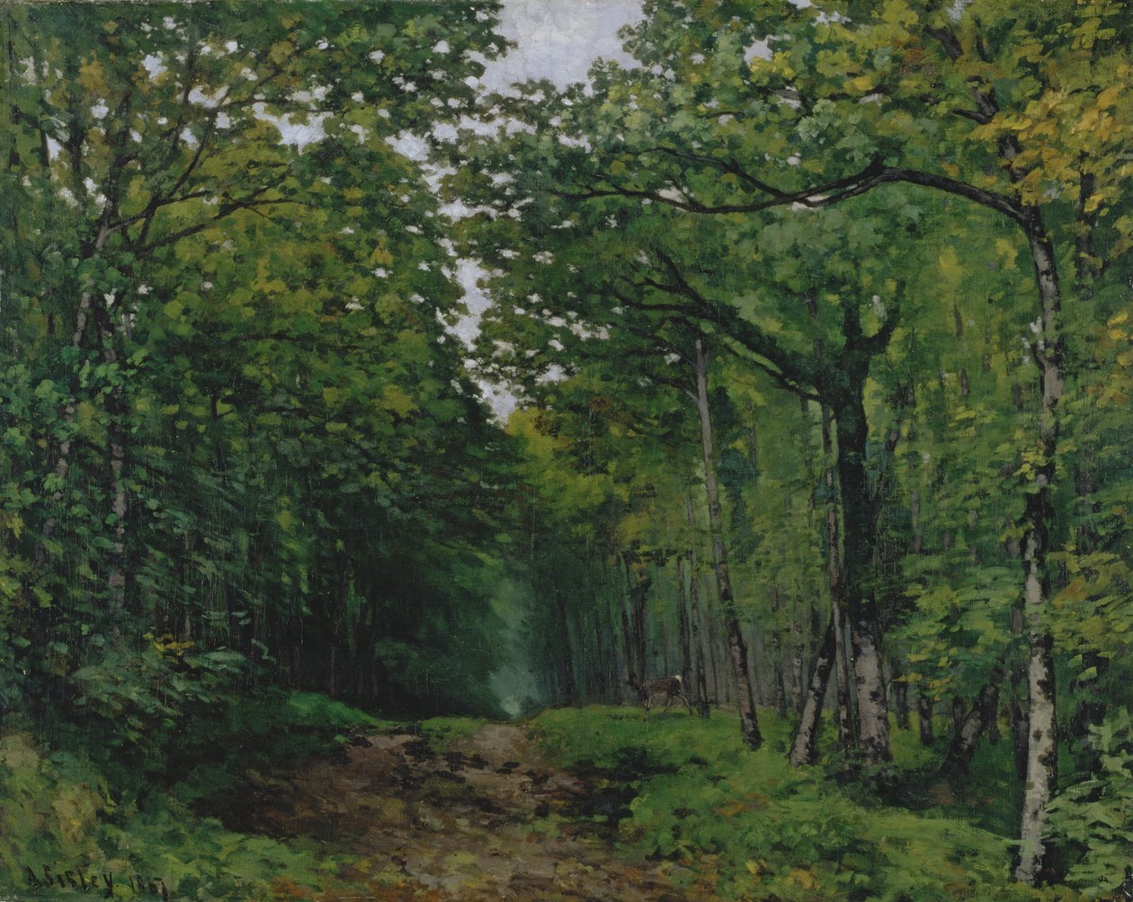 Aleja Kasztanowców w La Celle-Saint-Cloud, 1867 autorstwa Alfred Sisley