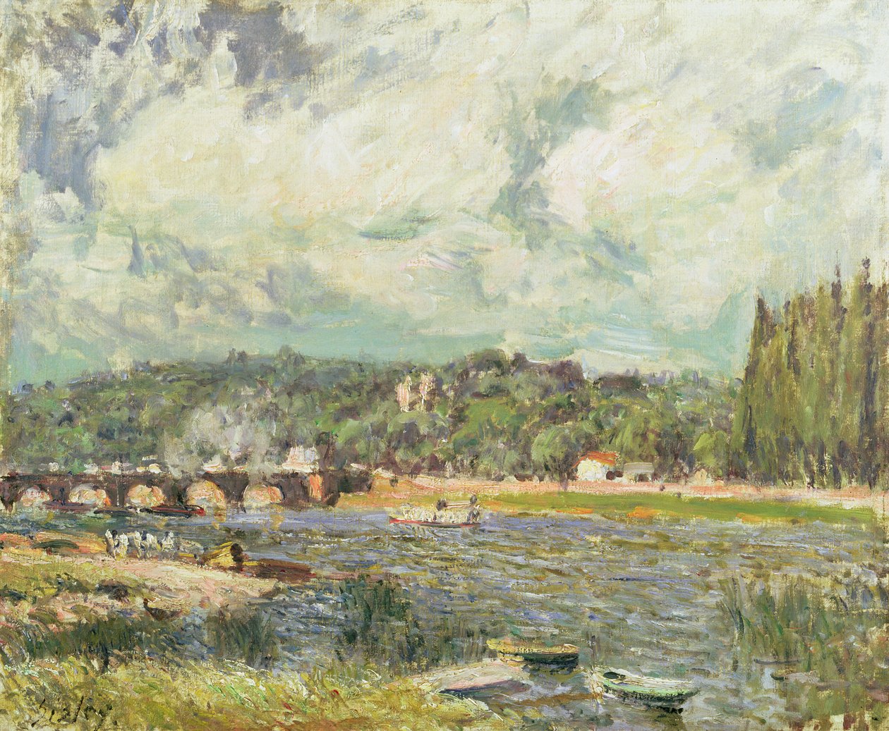 Most w Sevres, c.1877 autorstwa Alfred Sisley