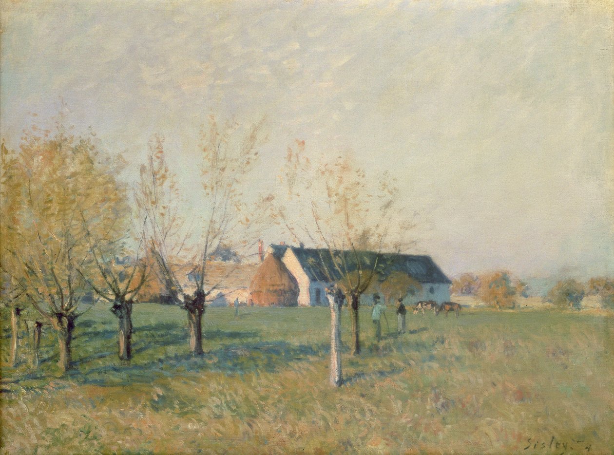 Farma, 1874 r. autorstwa Alfred Sisley