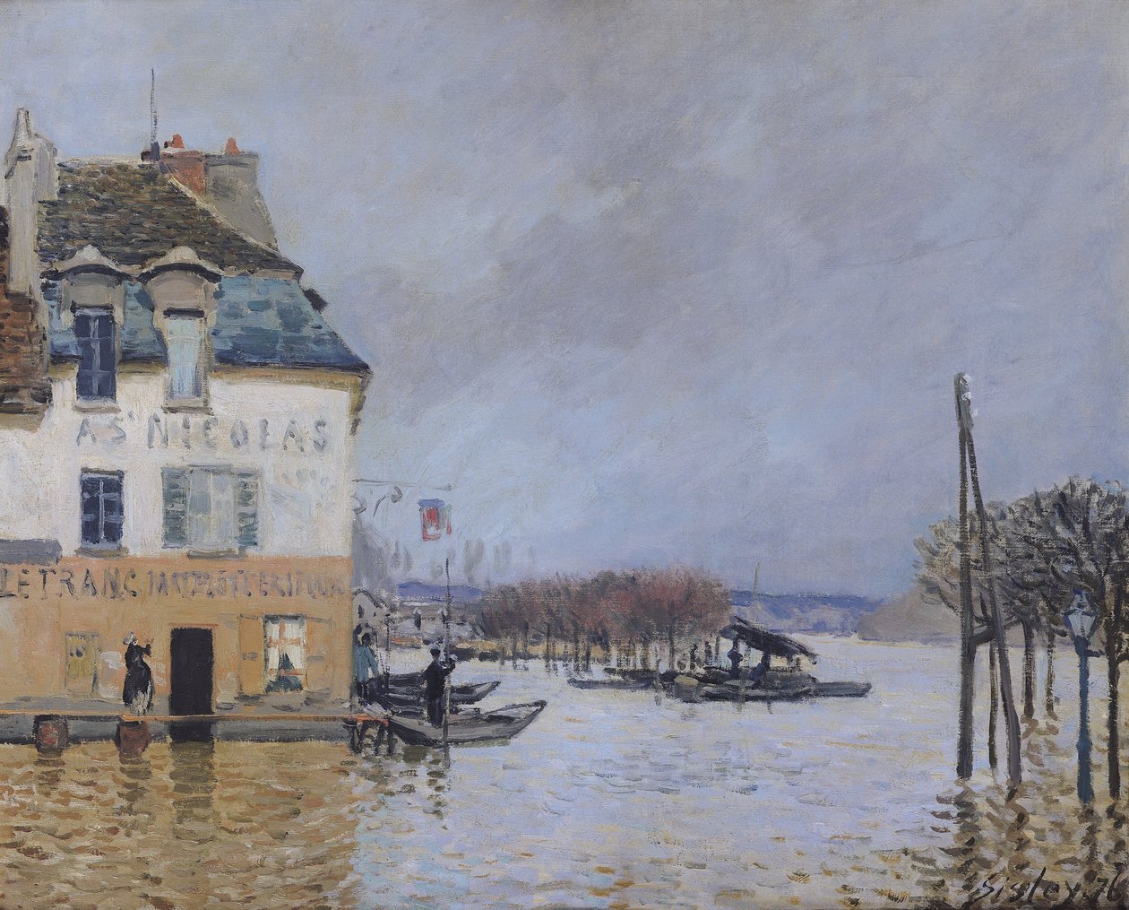 Powódź w Port-Marly, 1876 r. autorstwa Alfred Sisley