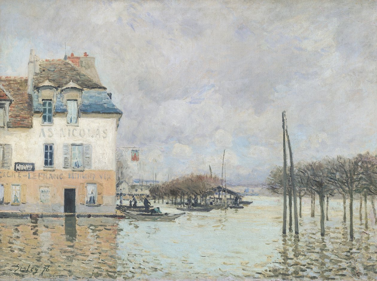 Powódź w Port-Marly, 1876 r. autorstwa Alfred Sisley
