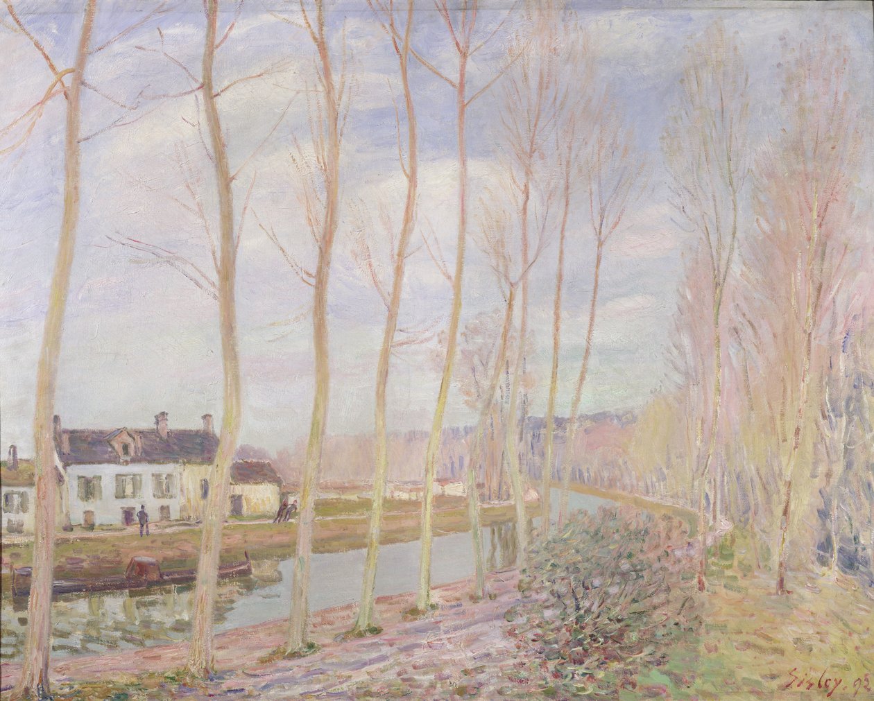 Kanał Loing, 1892 autorstwa Alfred Sisley