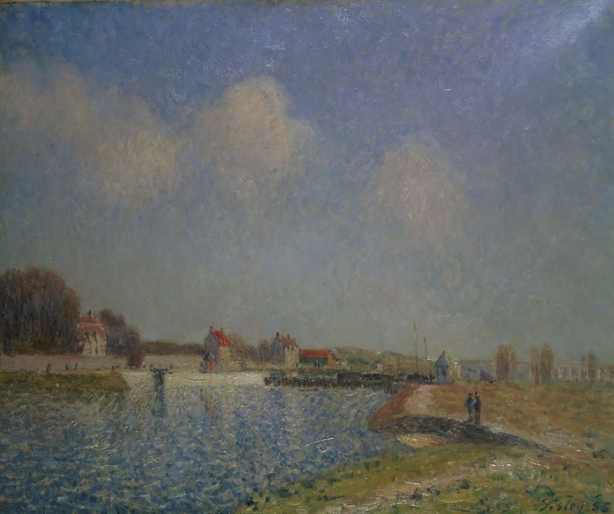 Loing w Saint-Mammes, 1885 autorstwa Alfred Sisley