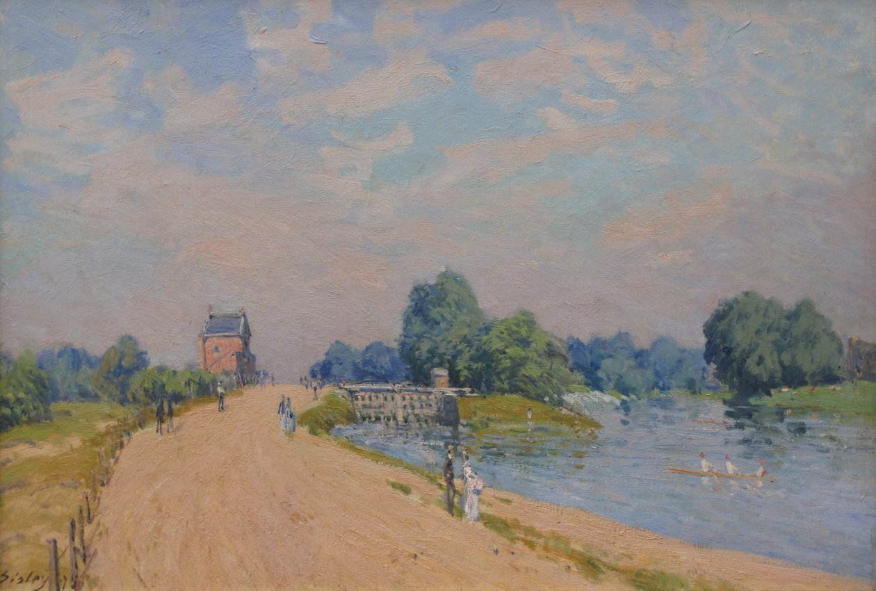 Droga do Hampton Court autorstwa Alfred Sisley