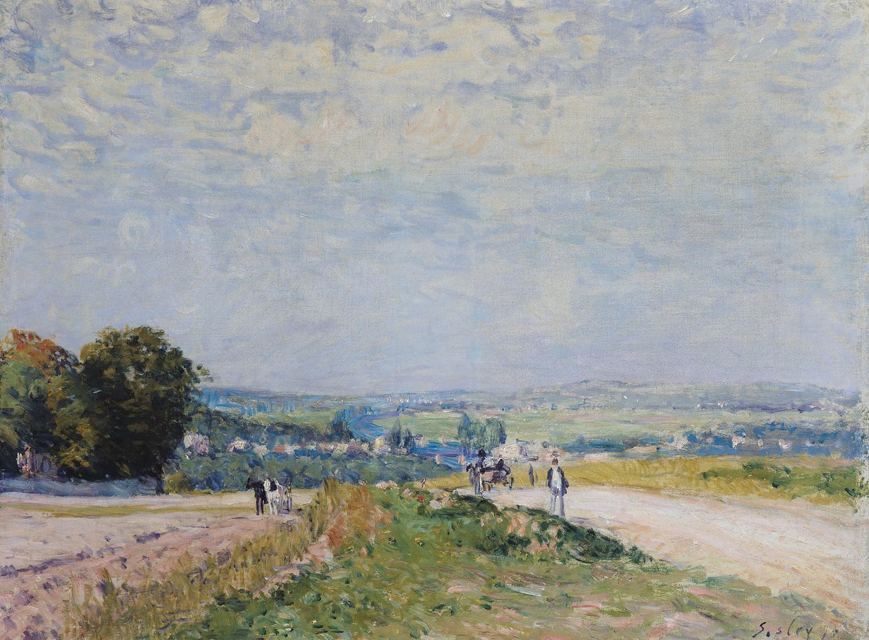 Droga do Montbuisson w Louveciennes, 1875 autorstwa Alfred Sisley