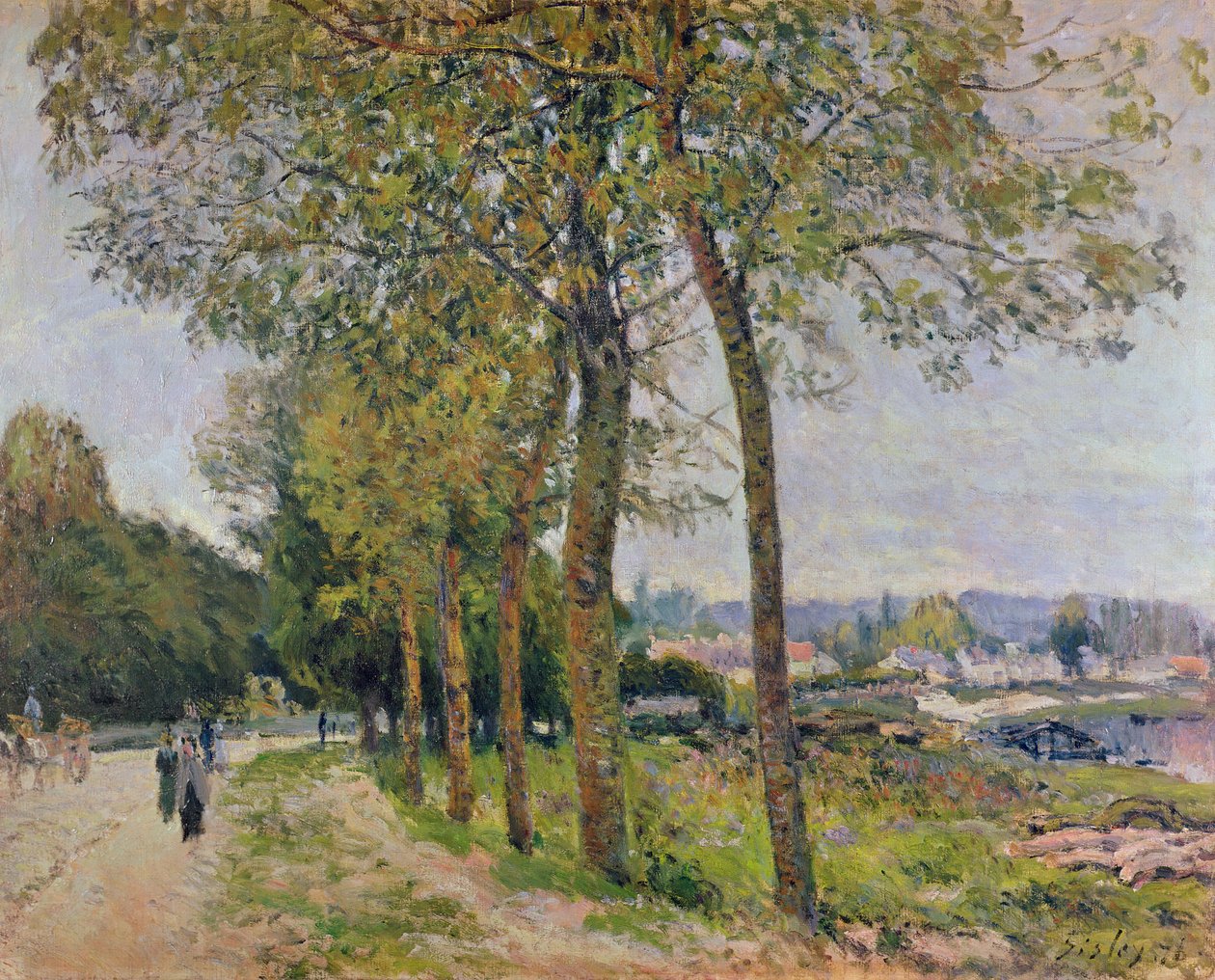 Sekwana w Marly, 1876 autorstwa Alfred Sisley