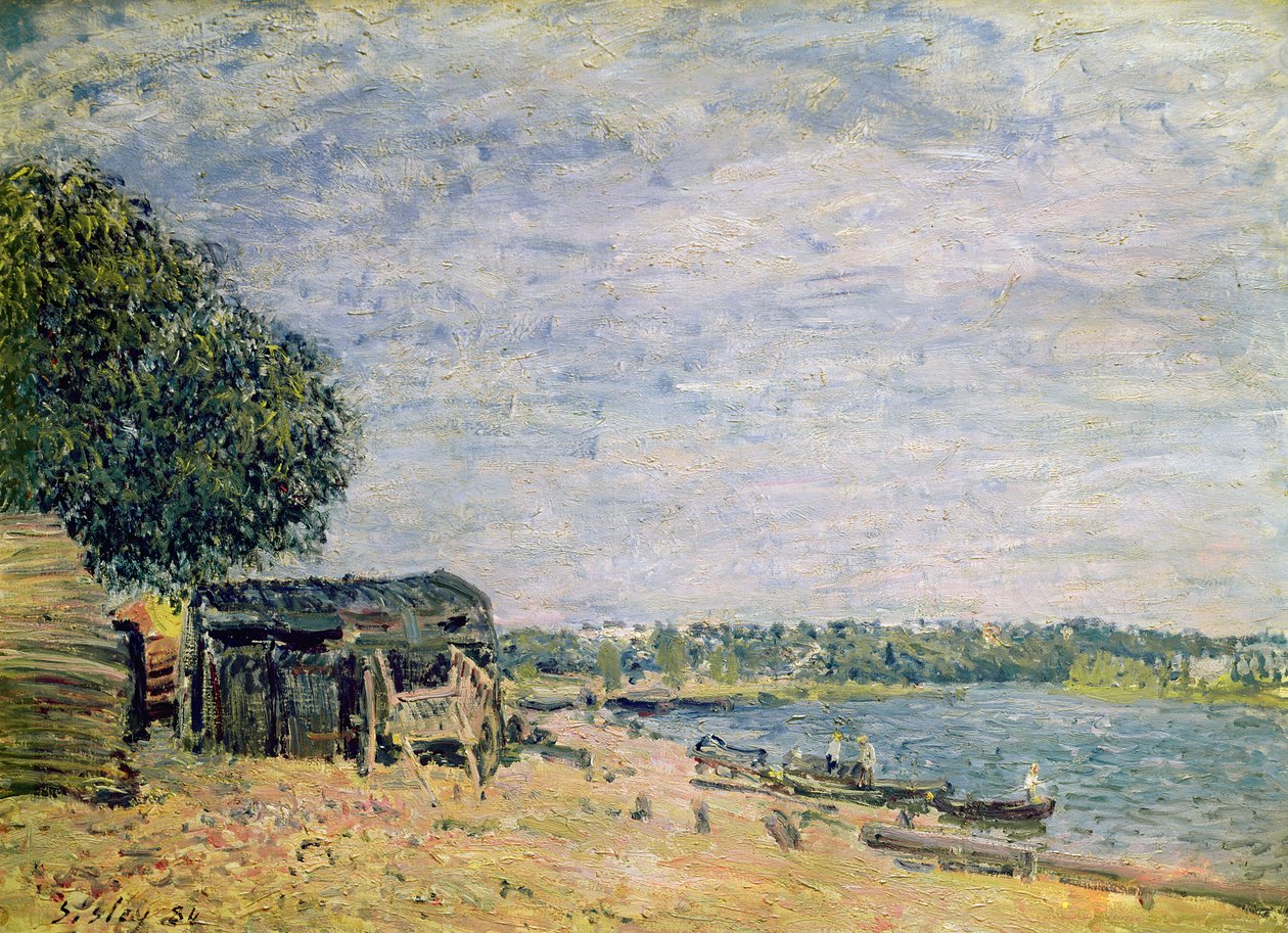 Krajobraz Saint-Mammes, 1884 autorstwa Alfred Sisley