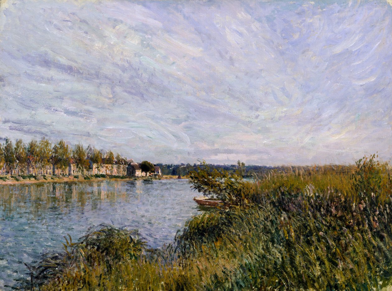 Widok na Saint-Mammès autorstwa Alfred Sisley