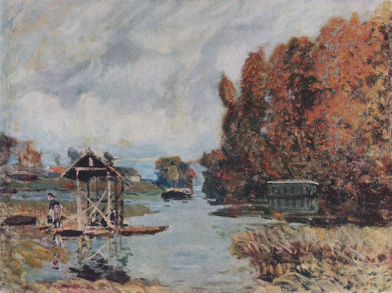 Praczki z Bougival autorstwa Alfred Sisley