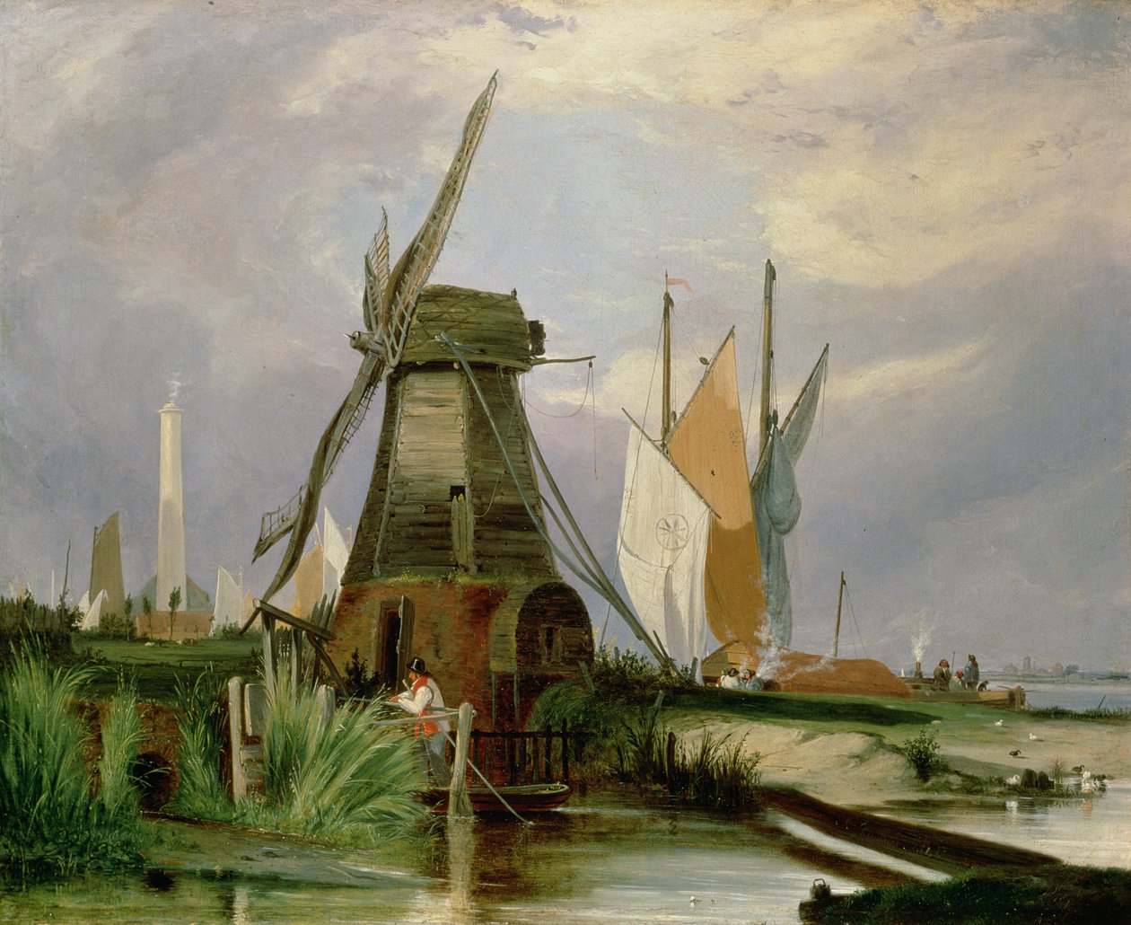 Nad rzeką Yare, 1846 r. autorstwa Alfred Stannard