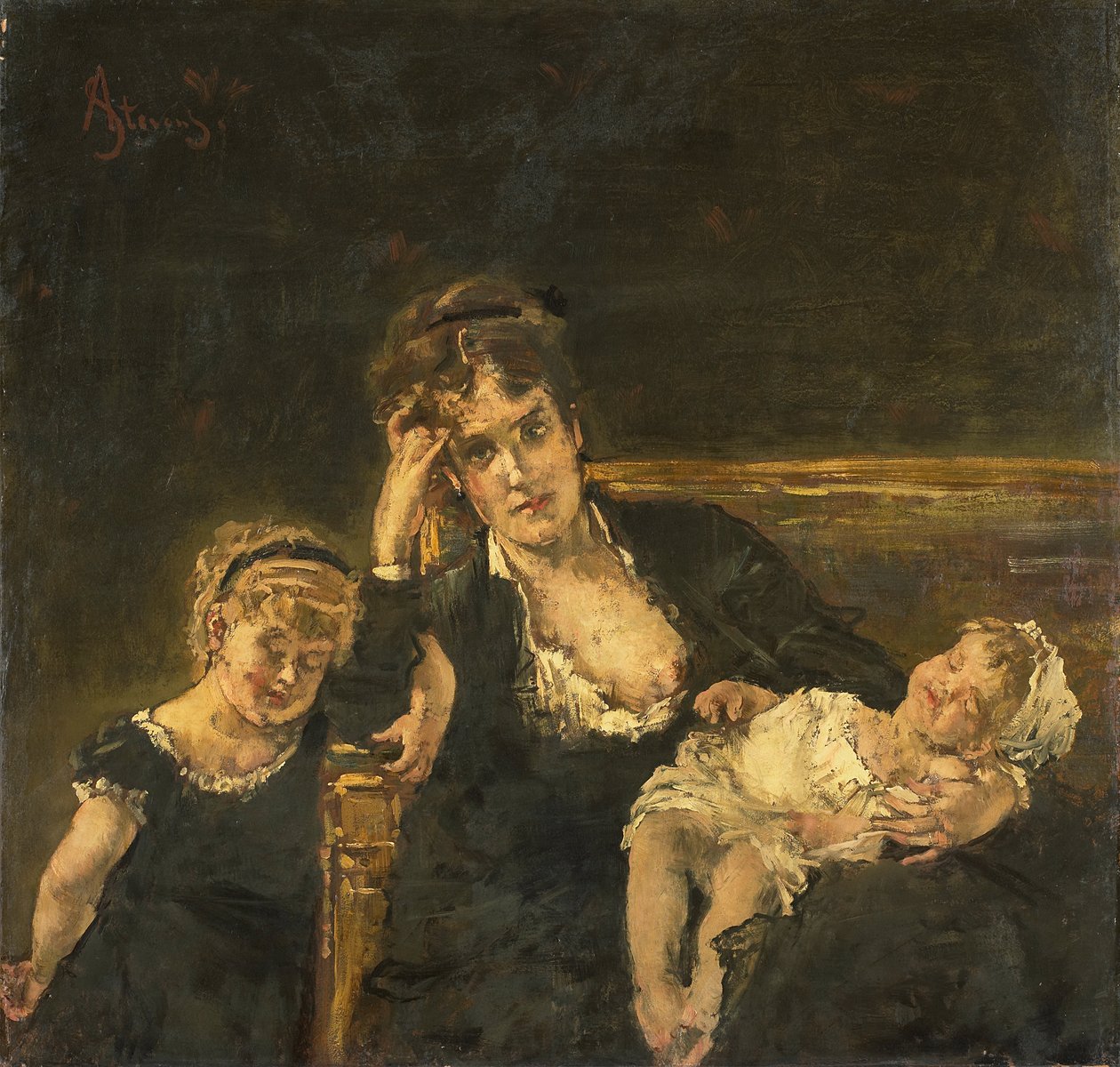 Wdowa autorstwa Alfred Emile Stevens