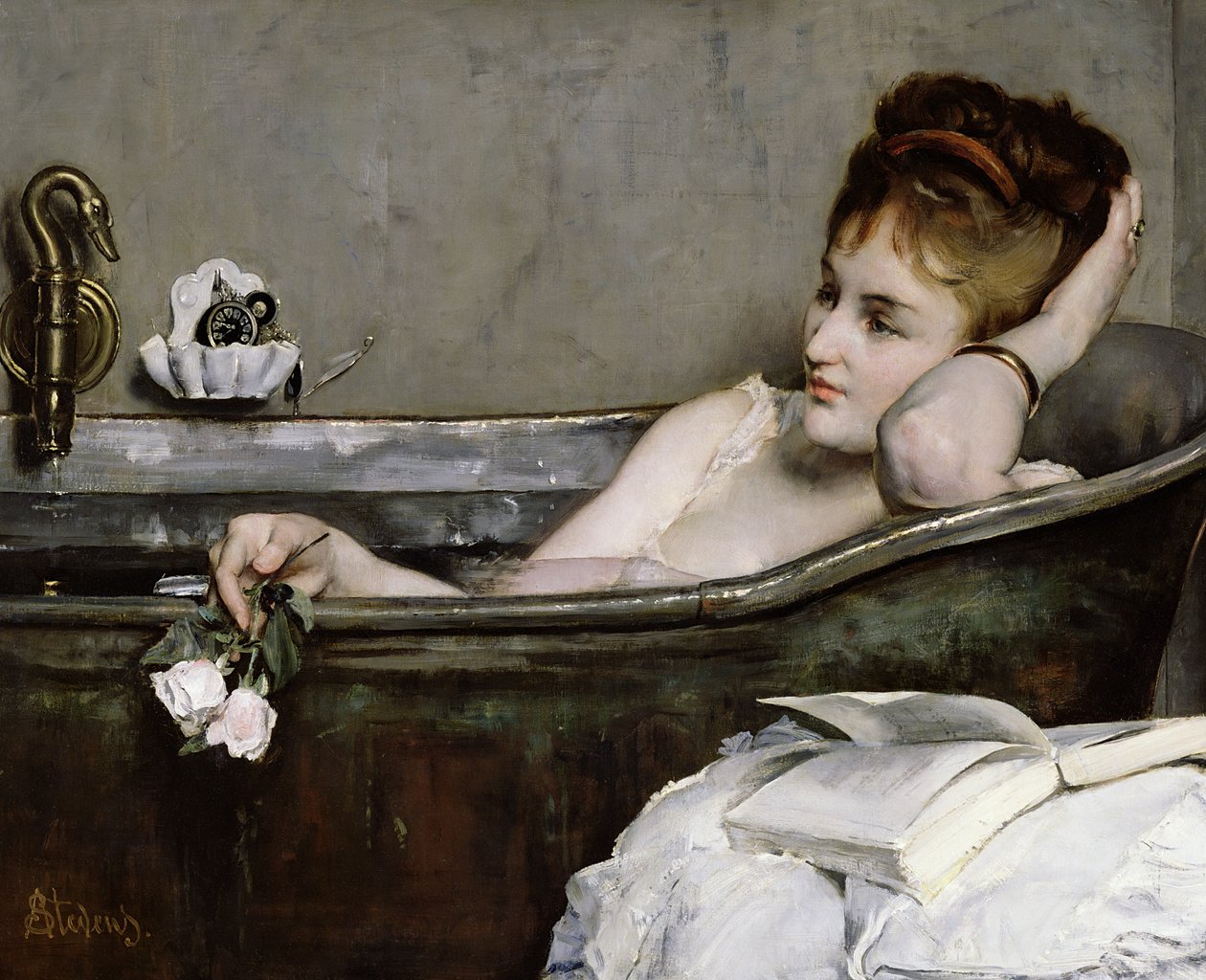 Łaźnia, ok.1867 autorstwa Alfred Emile Stevens