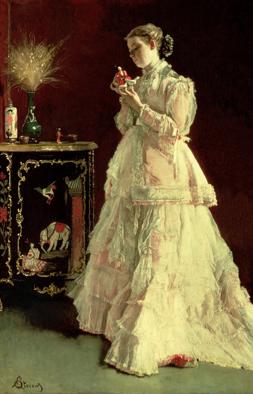 Dama w różu, 1867 autorstwa Alfred Emile Stevens