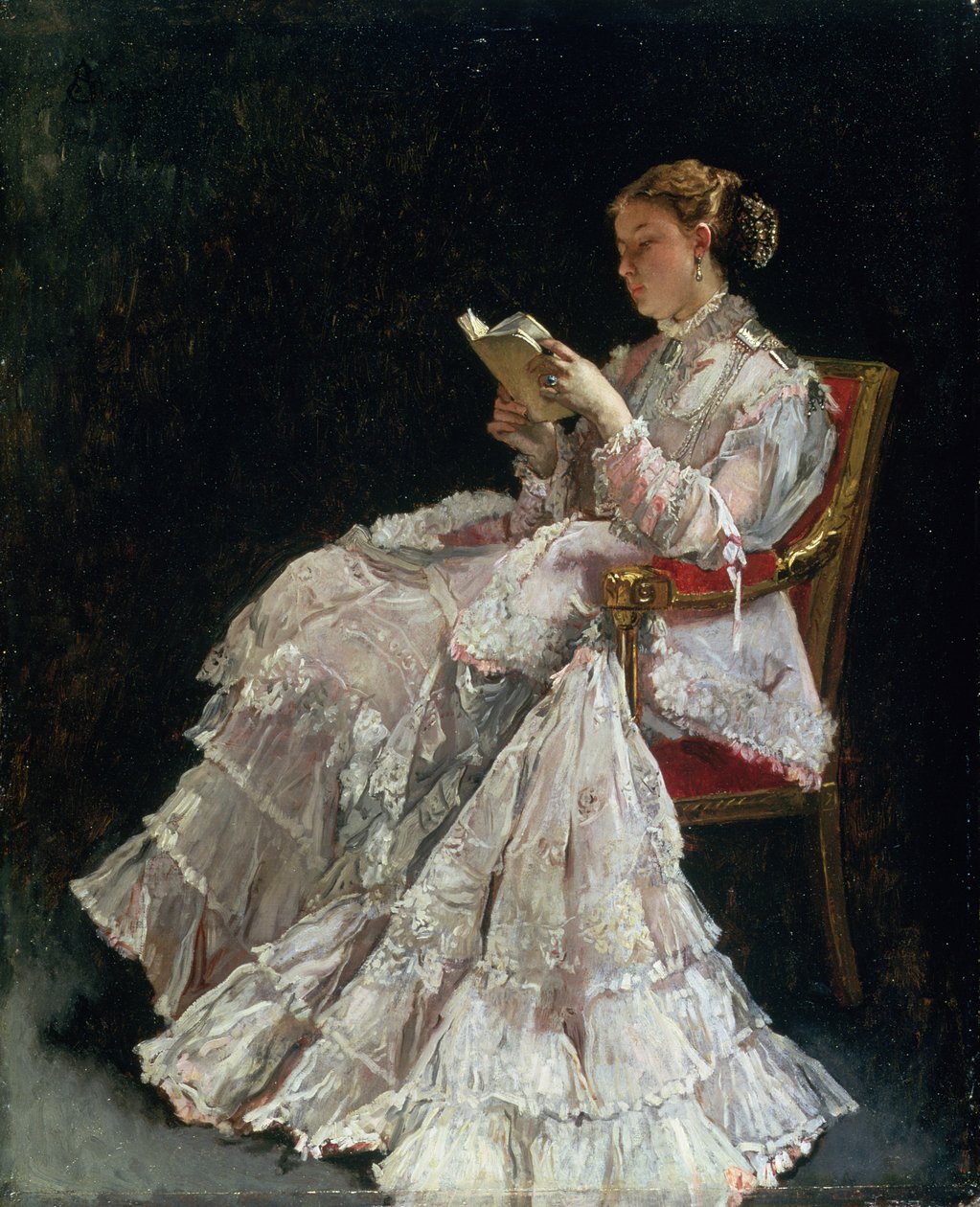 Czytelnik, ok. 1860 r. autorstwa Alfred Emile Stevens