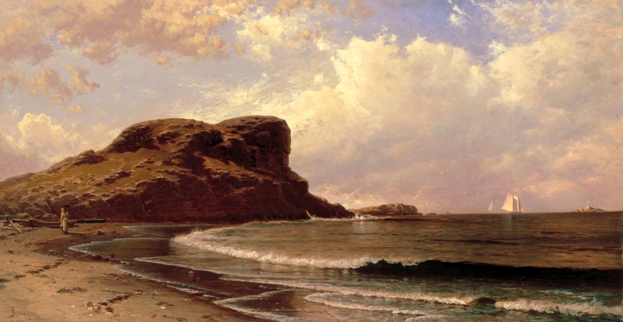 Castle Rock, Nahant, Massachusetts autorstwa Alfred Thompson Bricher