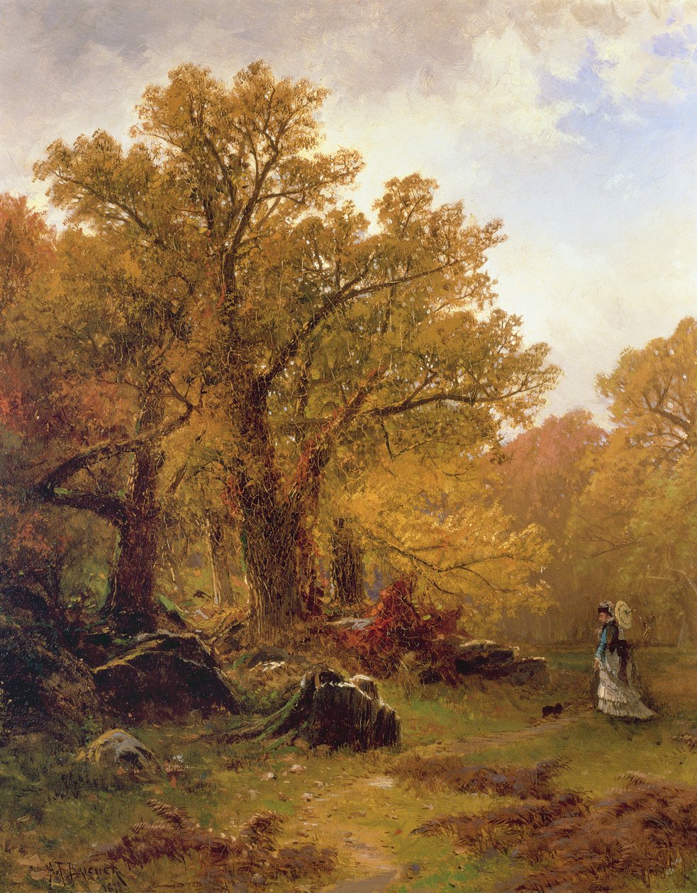 Jesienny spacer autorstwa Alfred Thompson Bricher