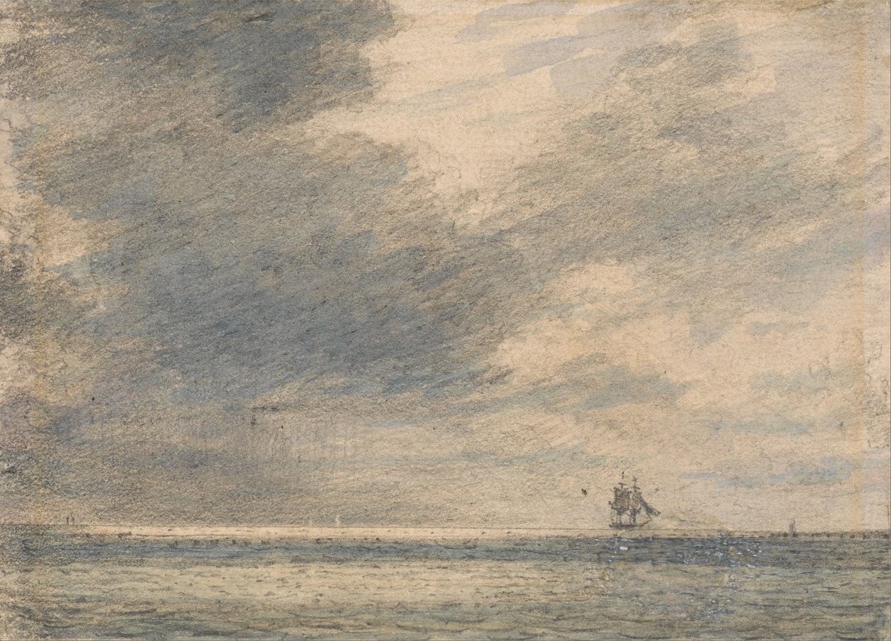 Wieczór na morzu autorstwa Alfred Abram Constable