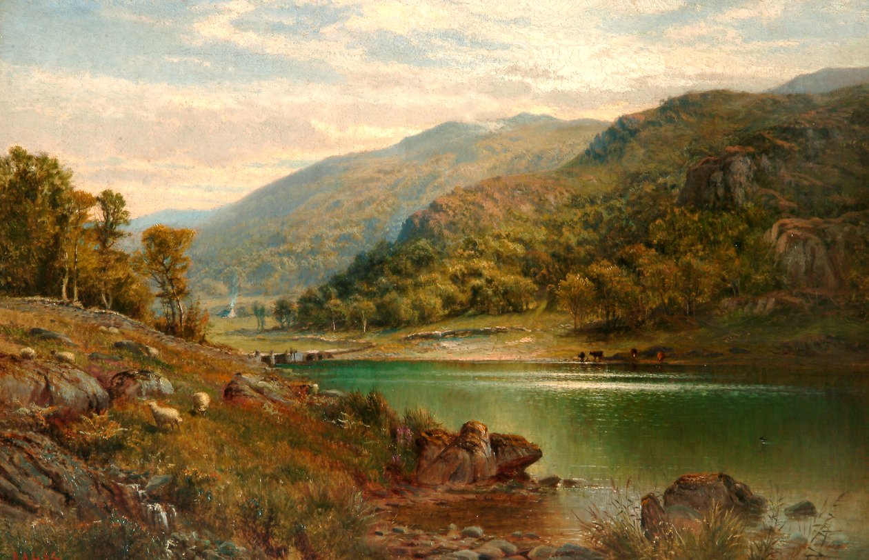 Llyn Mymbyr, Capel Curig, 1882 r. autorstwa Alfred Augustus Glendening